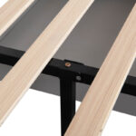 Double bed Veloty fabric dark grey with drawers 150x200cm - Image 6