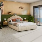 Double bed Wardie velvet beige with storage 160x200cm - Слика 2