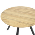 Dining table Annie MDF in sonoma-black color D100x75cm - Слика 4