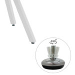 Dining table Annie MDF in white marble D100x75cm - Слика 5