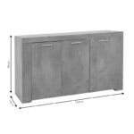Buffet Joanna grey antique 144x42x80cm - Слика 6