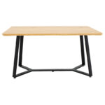 Table Gemma in sonoma-black color 140x80x75cm - Image 2