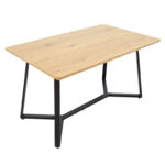 Table Gemma in sonoma-black color 140x80x75cm - Image 3