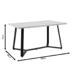 Table Gemma in sonoma-black color 140x80x75cm - Image 6
