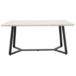 Table Gemma in dark grey marble-black color 160x90x75cm - Слика 2