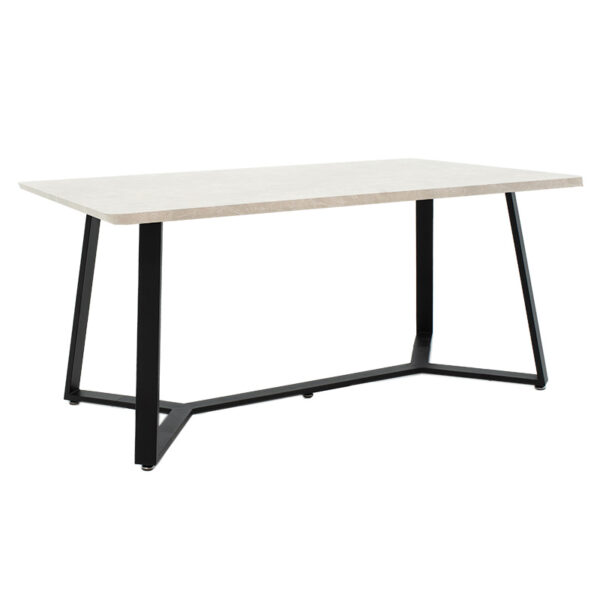 Table Gemma in dark grey marble-black color 160x90x75cm