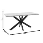 Table Gilman MDF in sonoma--black color 150x90x75cm - Image 6