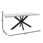 Table Gilman MDF in sonoma-black color 180x90x75cm. - Слика 6