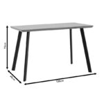 Table Adira MDF in sonoma-black color 120x60x75cm - Слика 5