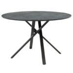 Трпезариска маса Cerco MDF црна D120x75 см