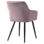 Armchair Jacu rotten apple velvet-metal black legs 62x54x83cm - Image 2