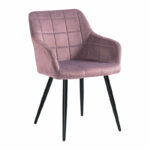 Armchair Jacu rotten apple velvet-metal black legs 62x54x83cm