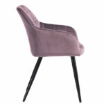 Armchair Jacu rotten apple velvet-metal black legs 62x54x83cm - Image 3