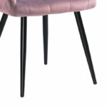 Armchair Jacu rotten apple velvet-metal black legs 62x54x83cm - Image 6