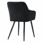 Armchair Jacu black fabric-metal black legs 62x54x83cm - Image 2