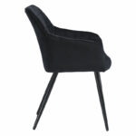 Armchair Jacu black fabric-metal black legs 62x54x83cm - Image 3