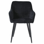 Armchair Jacu black fabric-metal black legs 62x54x83cm - Image 4