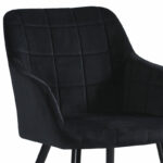 Armchair Jacu black fabric-metal black legs 62x54x83cm - Image 5
