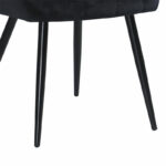 Armchair Jacu black fabric-metal black legs 62x54x83cm - Image 6