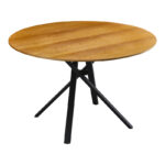 Cerco sonoma mdf table and black metal leg Φ120x75cm - Image 2