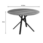 Cerco sonoma mdf table and black metal leg Φ120x75cm - Image 4
