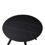 Annie black marble mdf table and black metal leg Φ100x76cm - Image 3
