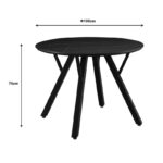 Annie black marble mdf table and black metal leg Φ100x76cm - Image 4