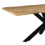 Gilman mdf table in sonoma shade and black metal leg 200x100x75cm - Image 4