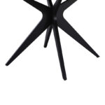 Toda mdf table in walnut shade with black metal legs Φ120x75cm - Слика 4