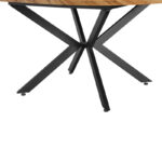 Edina mdf extendable table in sonoma color with black metal legs 130-170x130x75cm - Слика 6