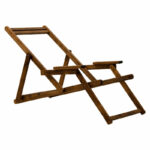 Chaise longue Retto solid beech walnut - Image 2