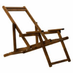 Chaise longue Retto solid beech walnut