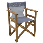 Director's armchair frame Retto solid beech walnut - PVC anthracite