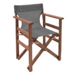 Dining Retto set 5 pcs solid beech wood walnut-grey 120x75x71cm - Слика 4