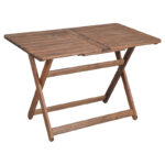 Dining Retto set 5 pcs solid beech wood walnut-dark red color 120x75x71cm - Image 2