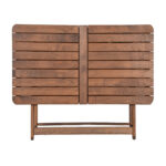 Dining Retto set 5 pcs solid beech wood walnut-dark red color 120x75x71cm - Image 3