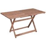 Dining table Retto set of 5 pieces solid beech wood walnut-light green 120x75x71cm - Слика 2