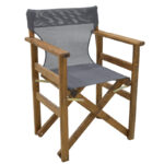 Dining set 5 pcs Retto solid beech wood walnut-cloth-grey-white 80x60x72cm - Image 2