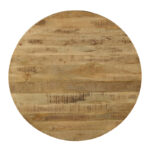 Royalty table solid wood 4cm walnut-leg black D150x77cm - Image 3