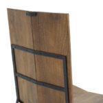 Chair Elora solid wood acacia walnut-black metal - Слика 6