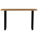 Carver console solid acacia wood 3.5cm walnut-leg black 150x40x76cm - Слика 2