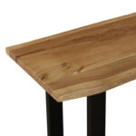 Carver console solid acacia wood 3.5cm walnut-leg black 150x40x76cm - Слика 5