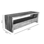 Tv stand Konna masif acacia wood walnut 140x40x45cm - Слика 3