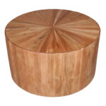 Round table Osiri acacia wood in natural shade D80x45cm - Image 2