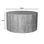 Round table Osiri acacia wood in natural shade D80x45cm - Image 4