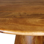 Round table Rahma mango wood 3cm in natural color D120x77cm - Image 4