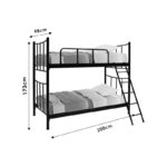 Bunk bed Winston metallic black gloss 90x190cm - Слика 3
