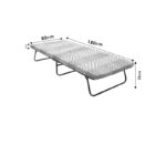 Daxel metal bed frame with 6cm mattress 180x80cm - Image 3