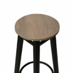 Bar stool Onyx oak wood-metal black gloss D33x77cm - Слика 2