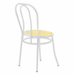 Vienna chair pe rattan beige-metal white - Слика 2